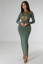 Soo me - Flattering Sheer Midi Dress