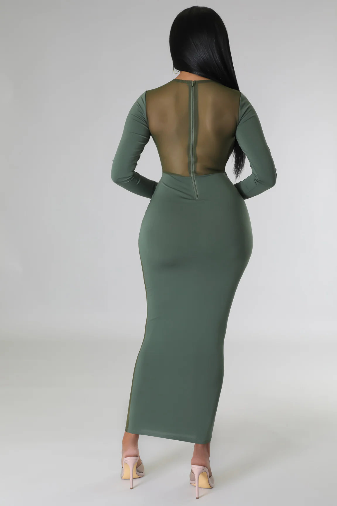 Soo me - Flattering Sheer Midi Dress
