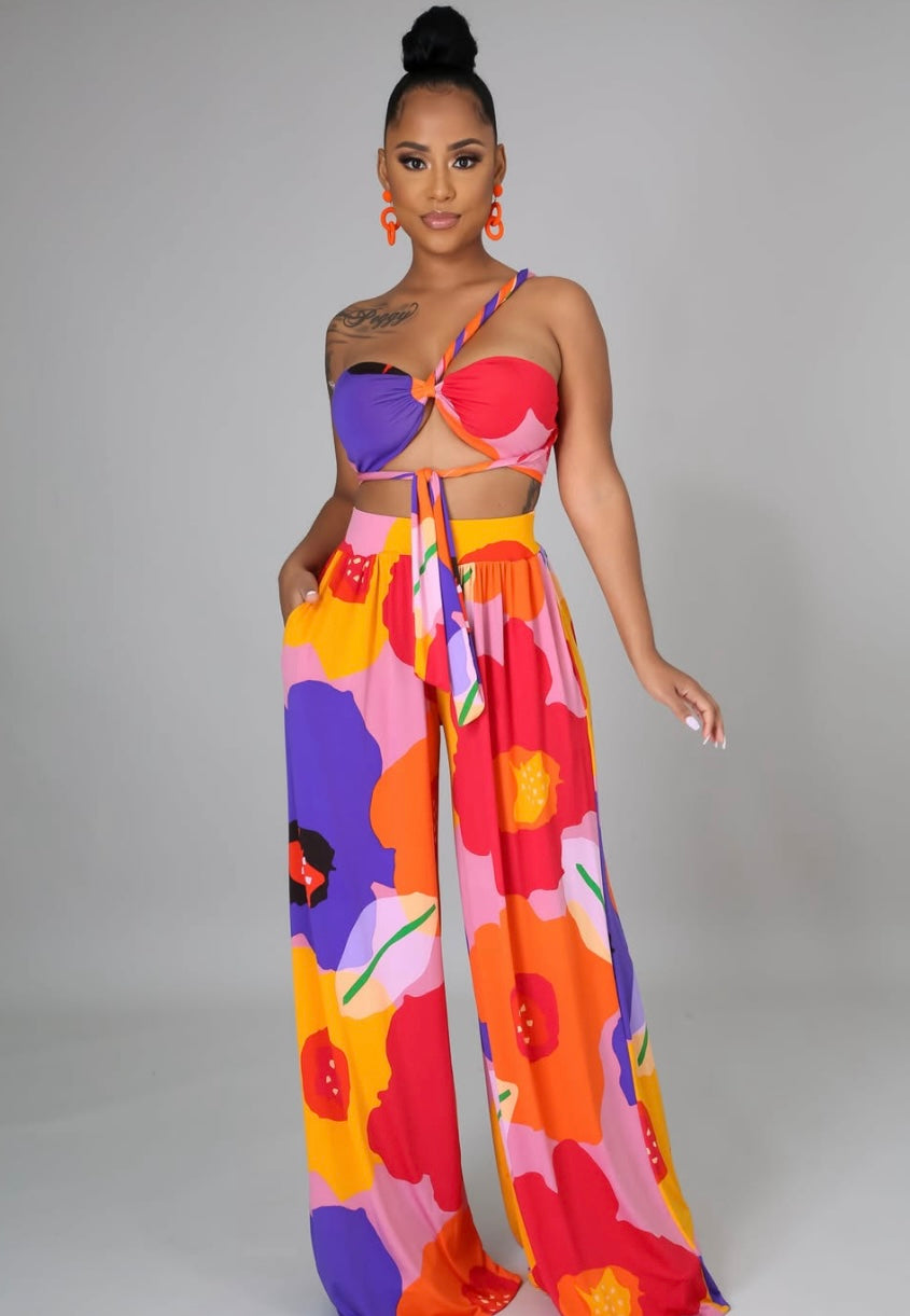 Knot Them, Shhesh+ - 2 Piece Flare Pants Set