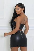 Unzip Me - 2 Piece Mini Skirt Set