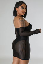 I'm Da Wave - KT Off Shoulders Mini Dress
