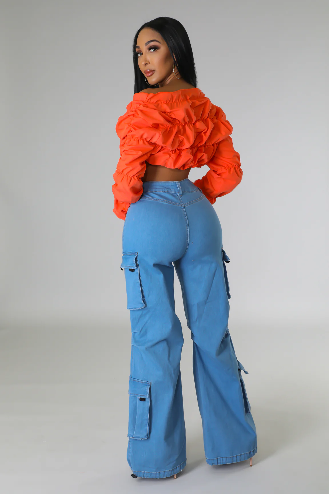 Boy Bye - Blue Boyfriend Cargo Pants