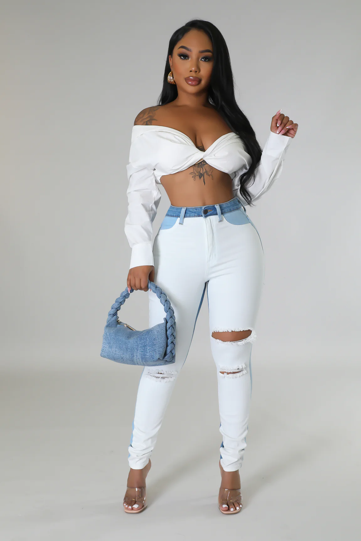 Moody Vibe Denim Jeans - Light Blue