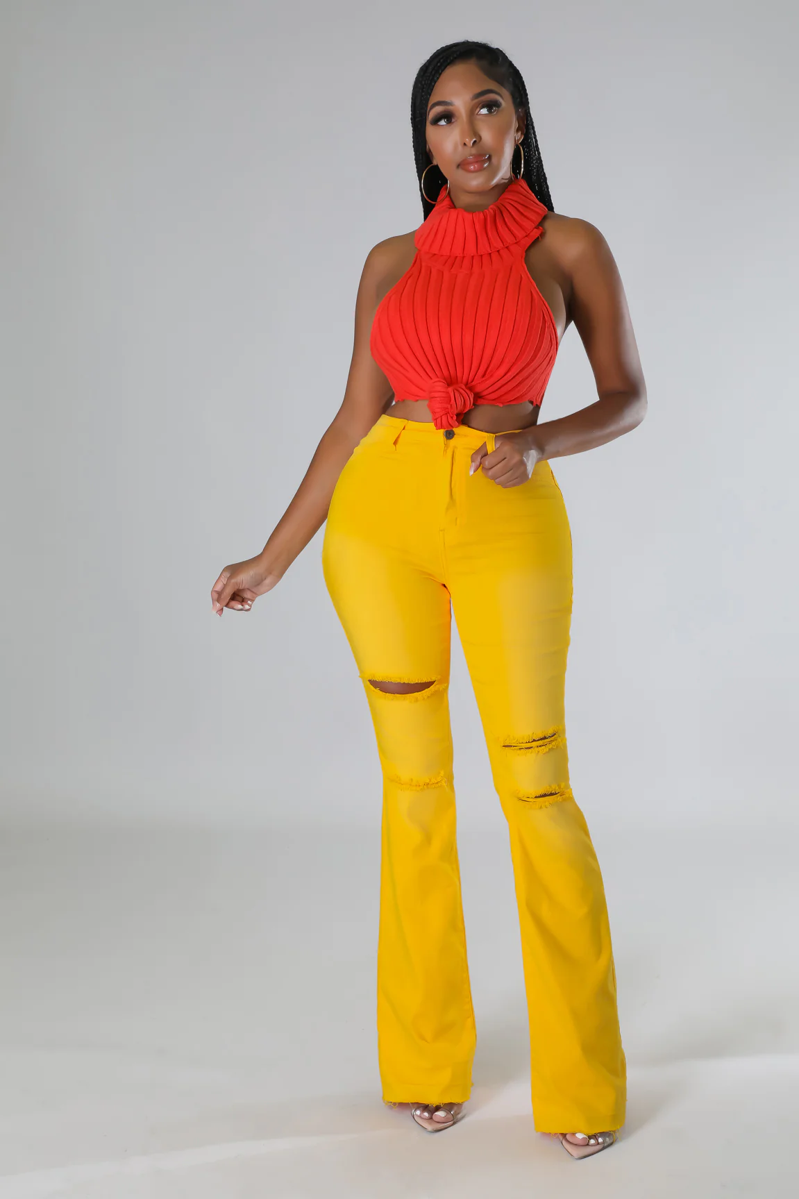 KT Flava - High Waisted Flare Jeans