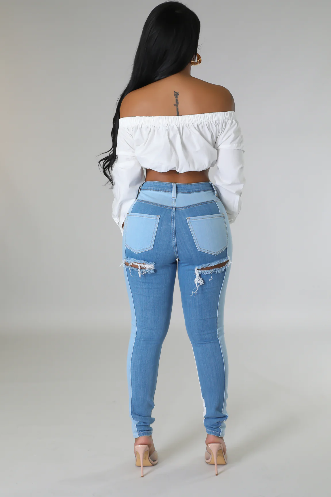 Moody Vibe Denim Jeans - Light Blue