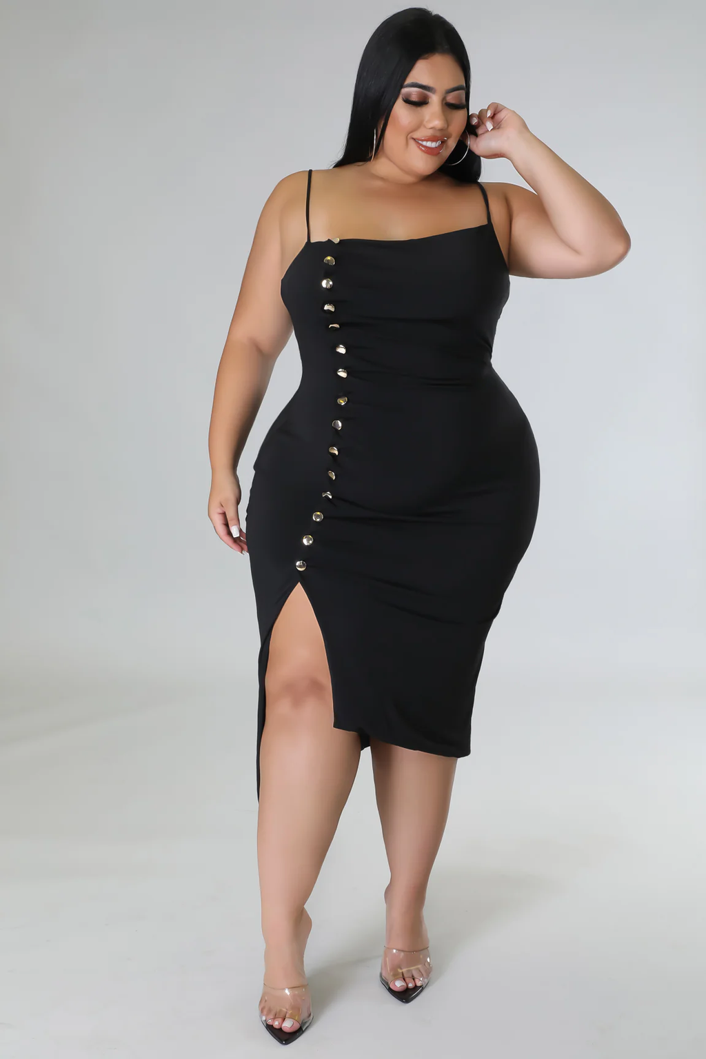 KT Show Up+  - Midi Button Down Dress