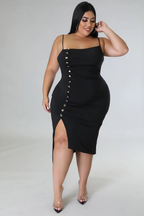 KT Show Up+  - Midi Button Down Dress