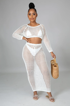 Knot Unpredictability - 2 Piece Crochet Maxi Set