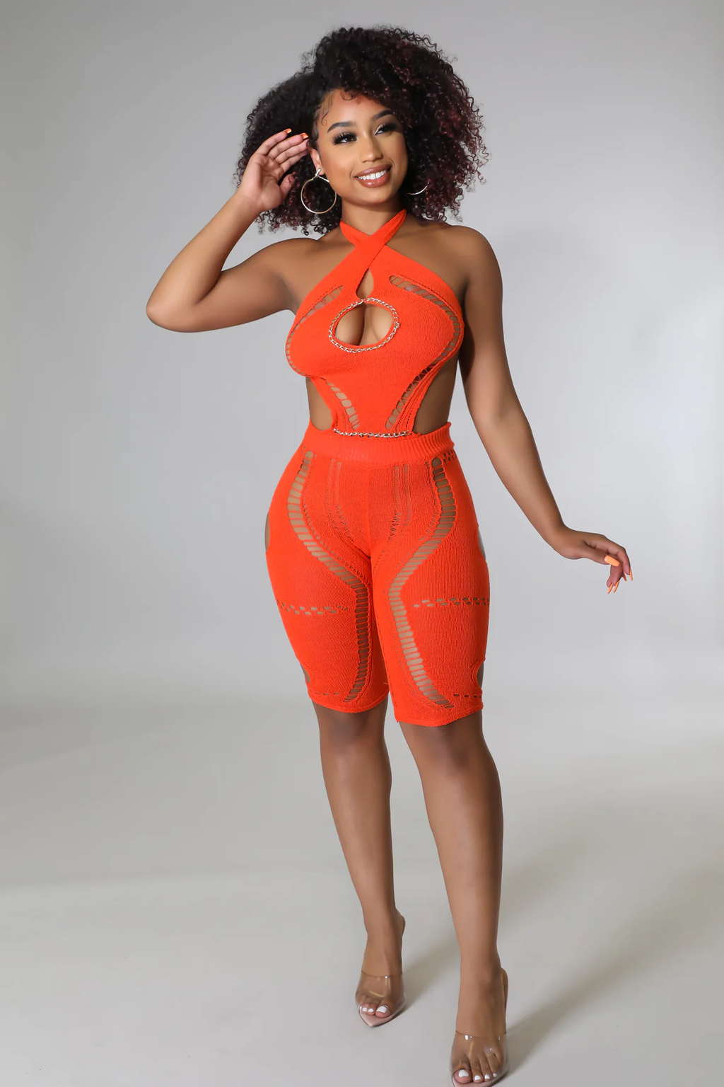 I'm Da Prize! - Knitted Cutout Romper