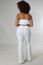 Fancy Feathers - 2 Piece Black Pants Set