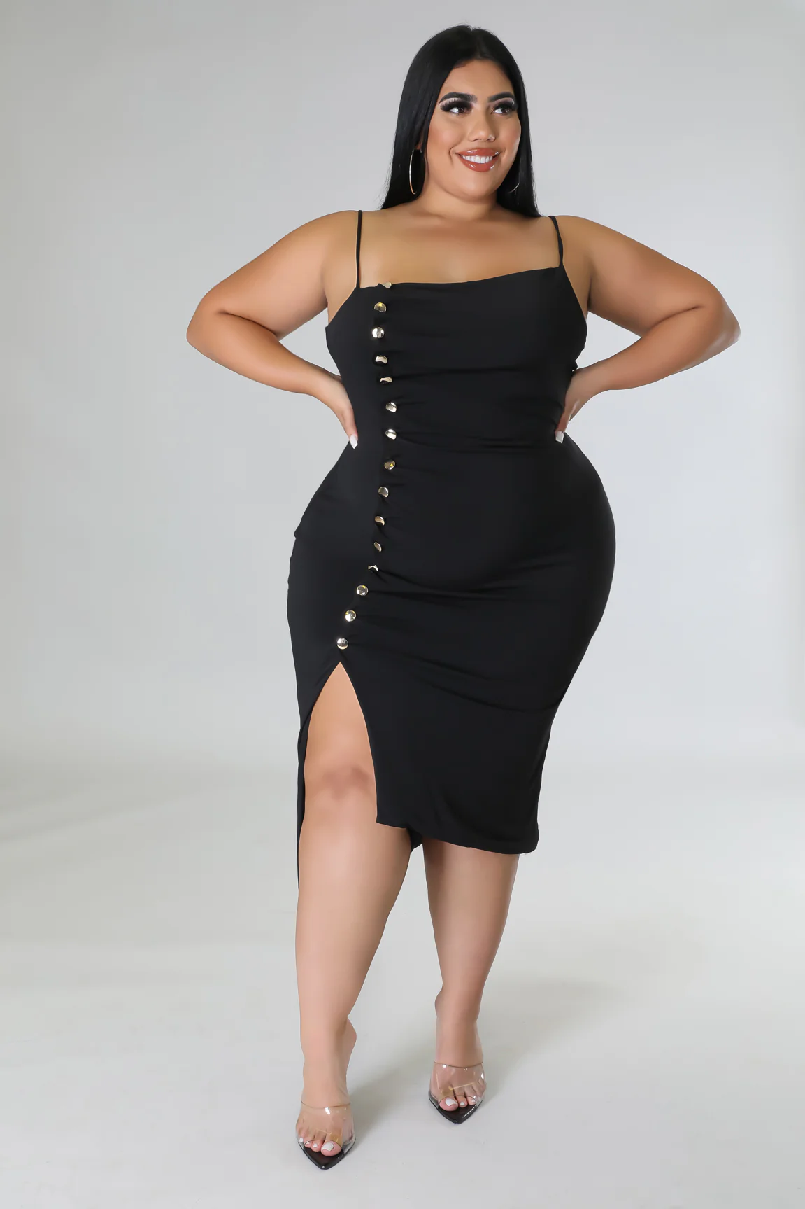 KT Show Up+  - Midi Button Down Dress