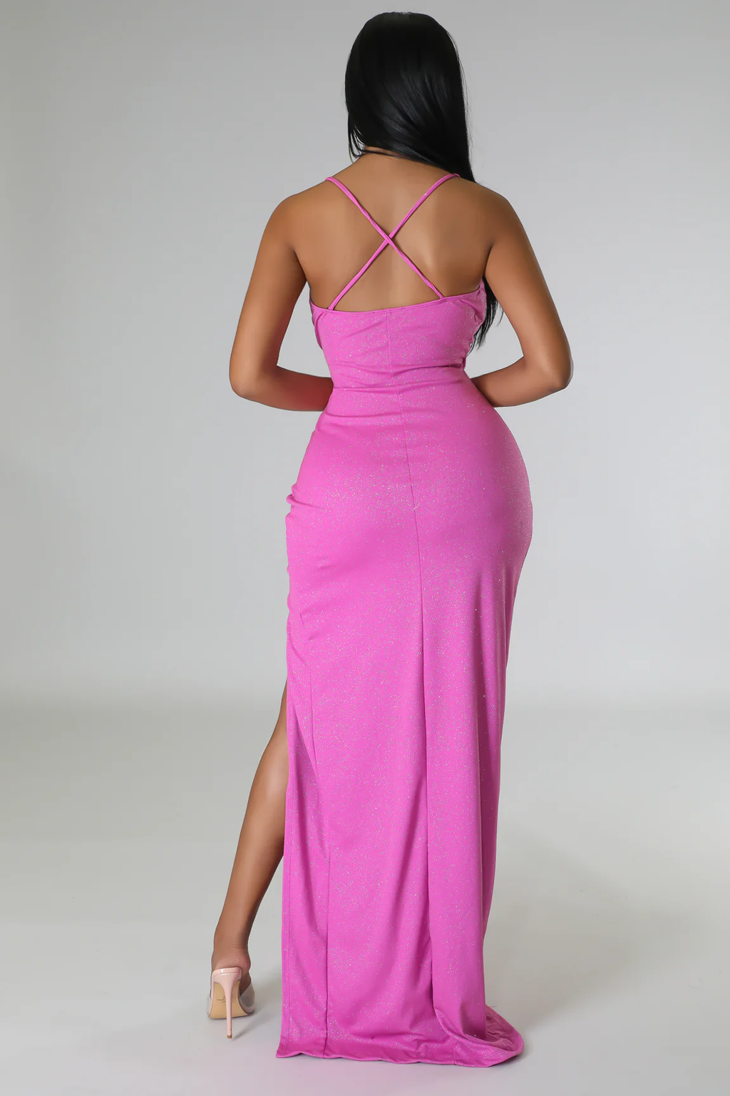 Shimmery Vibes - Classy Maxi Dress
