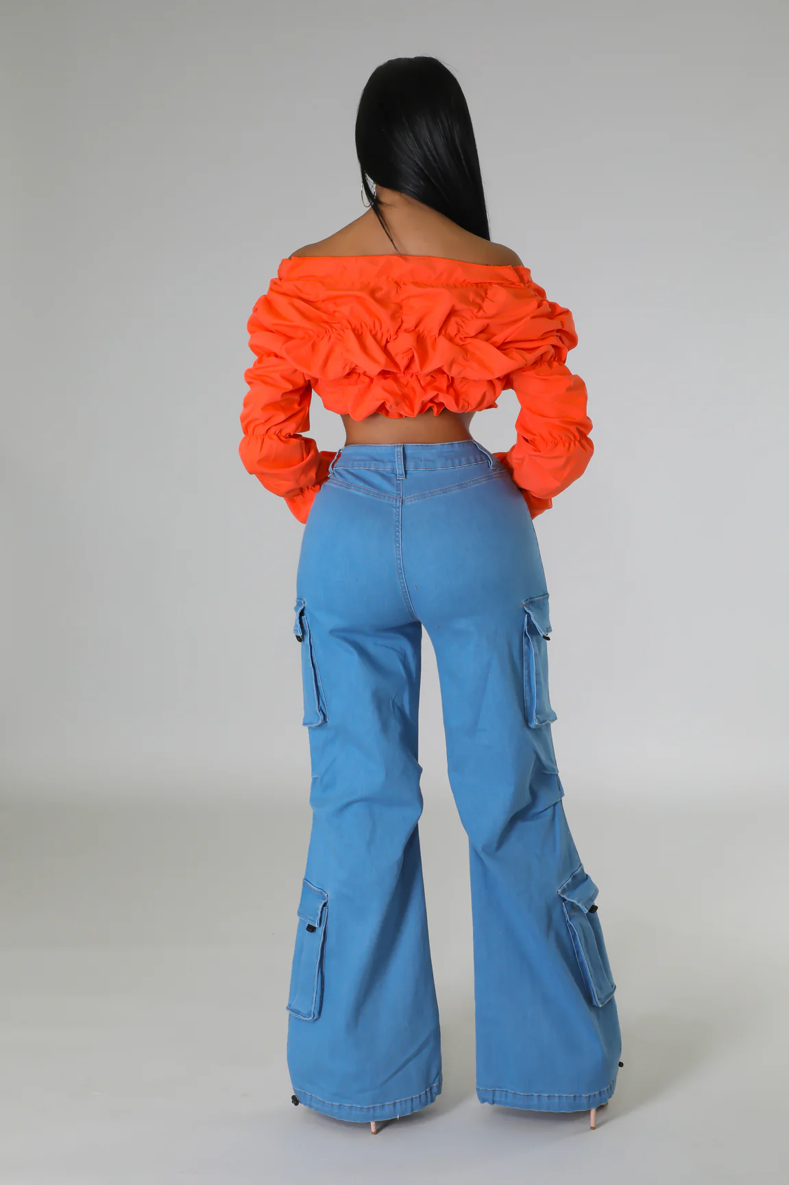 Boy Bye - Blue Boyfriend Cargo Pants
