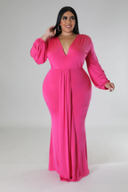 Ohhh I Kno, I'm Her+ - Elegant Maxi Ballgown Dress