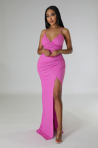 Shimmery Vibes - Classy Maxi Dress