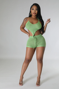 Just Loung'n - 2 Piece Lime Green Short Set