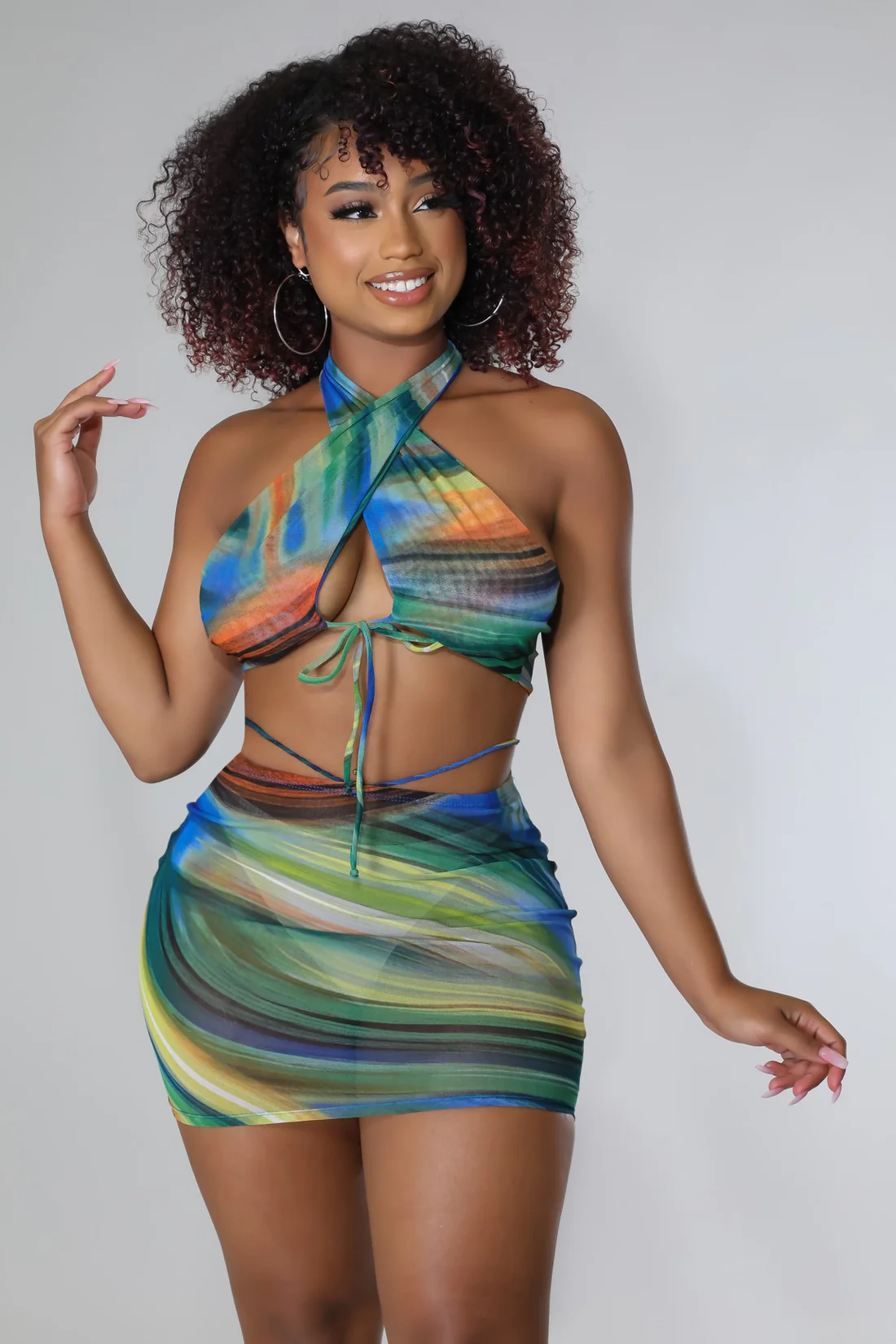 Ms. Thang Thang - 2 Piece Mini Skirt Set