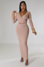 Cozy Vibes - Fur Skirt 2 Piece Set