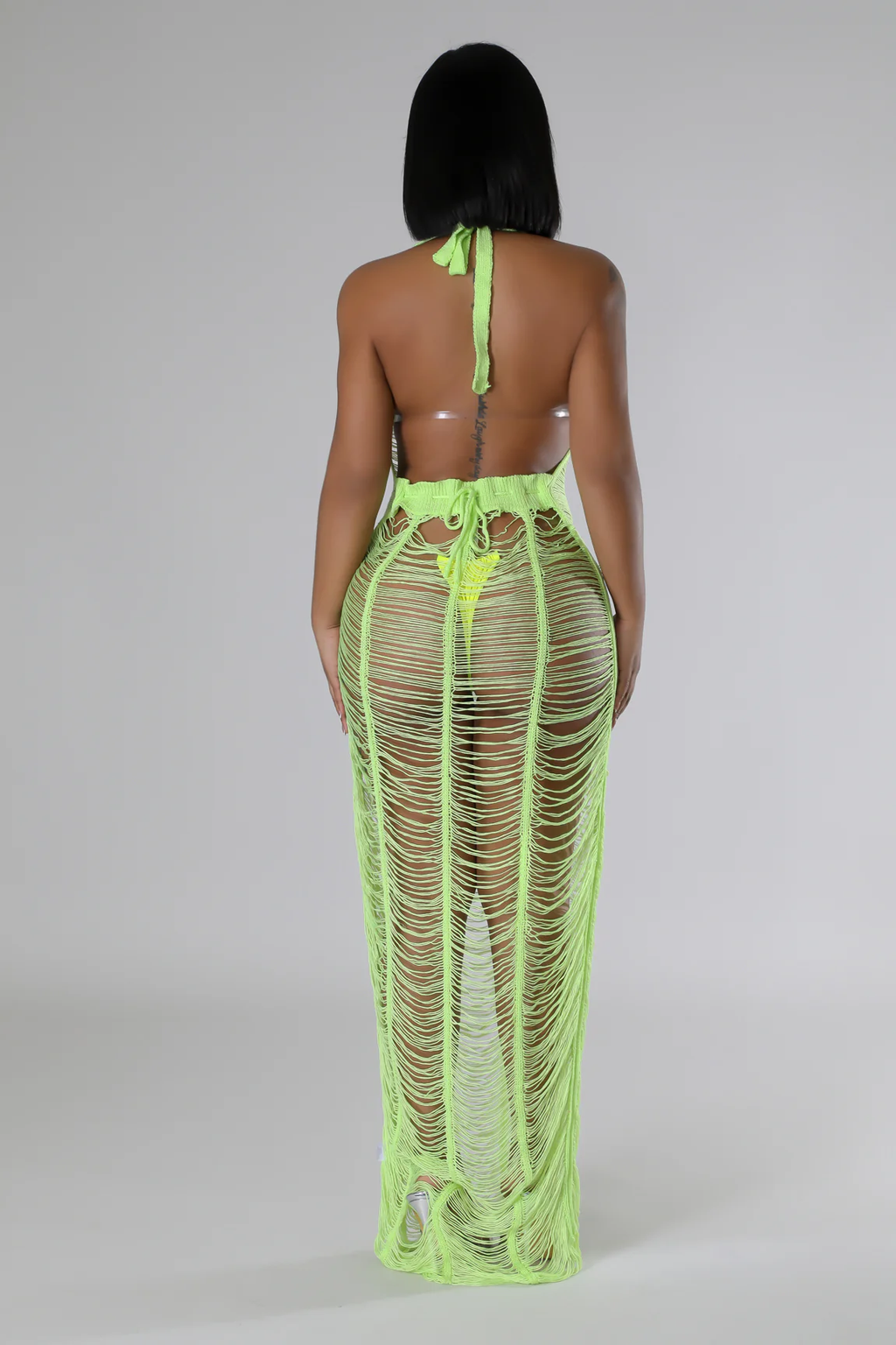 Show Me Off, I'm Her! - Lime Green Swimsuit Cover Up