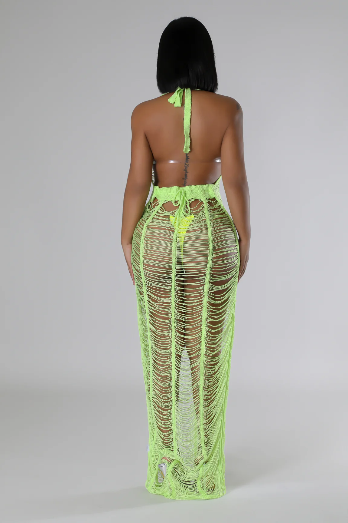 Show Me Off, I'm Her! - Lime Green Swimsuit Cover Up