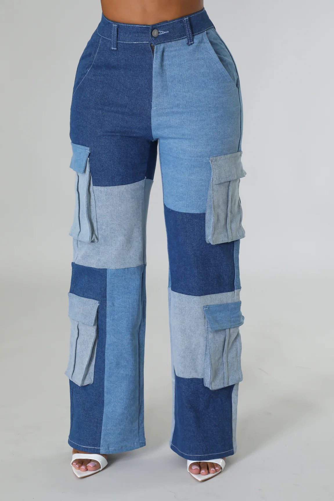 She Rrrady - Light Blue Patched Denim Jeans