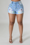Antidote - Light Blue Denim Shorts
