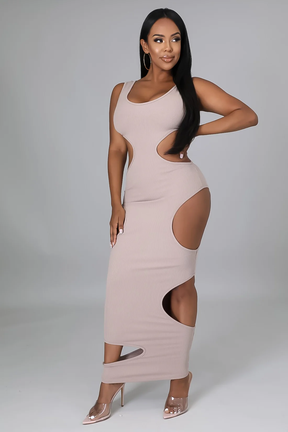 Read Bout Me - Long Cutout Maxi Dress