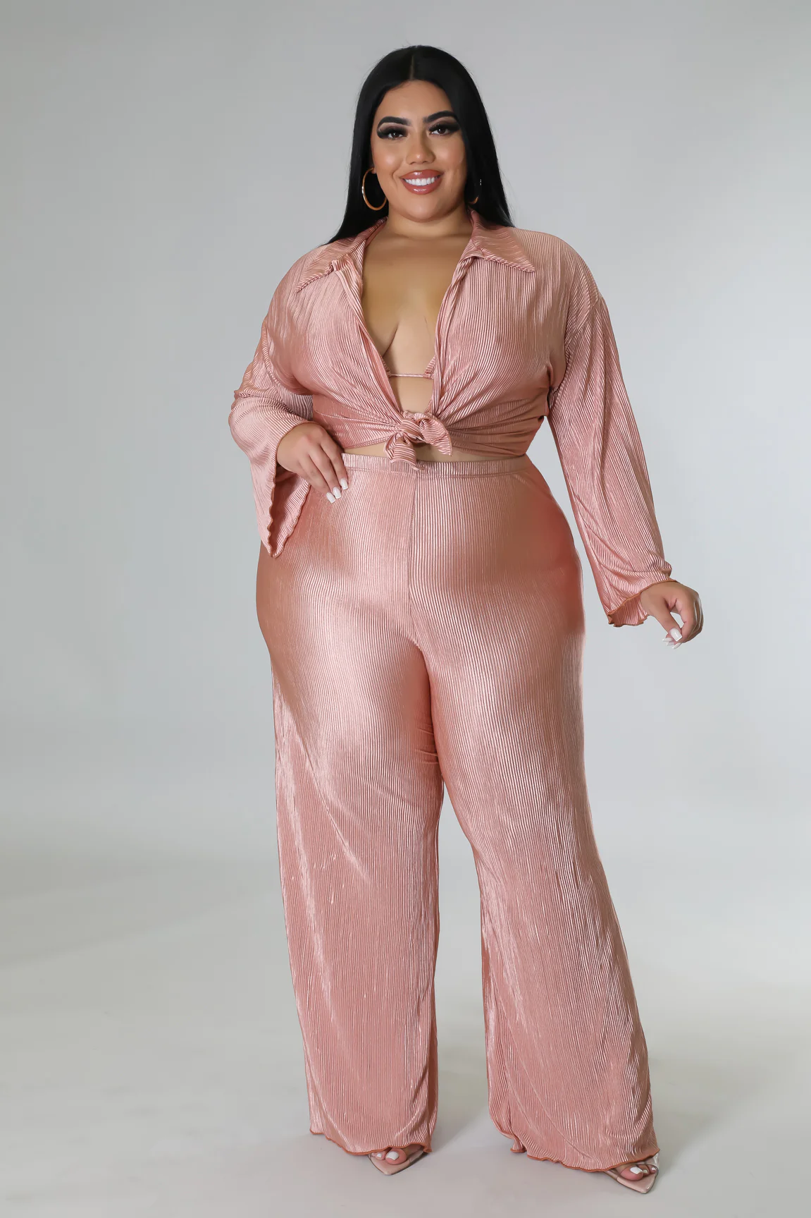 Ma Rose Thang - 3 Piece Rose Gold Pants Set