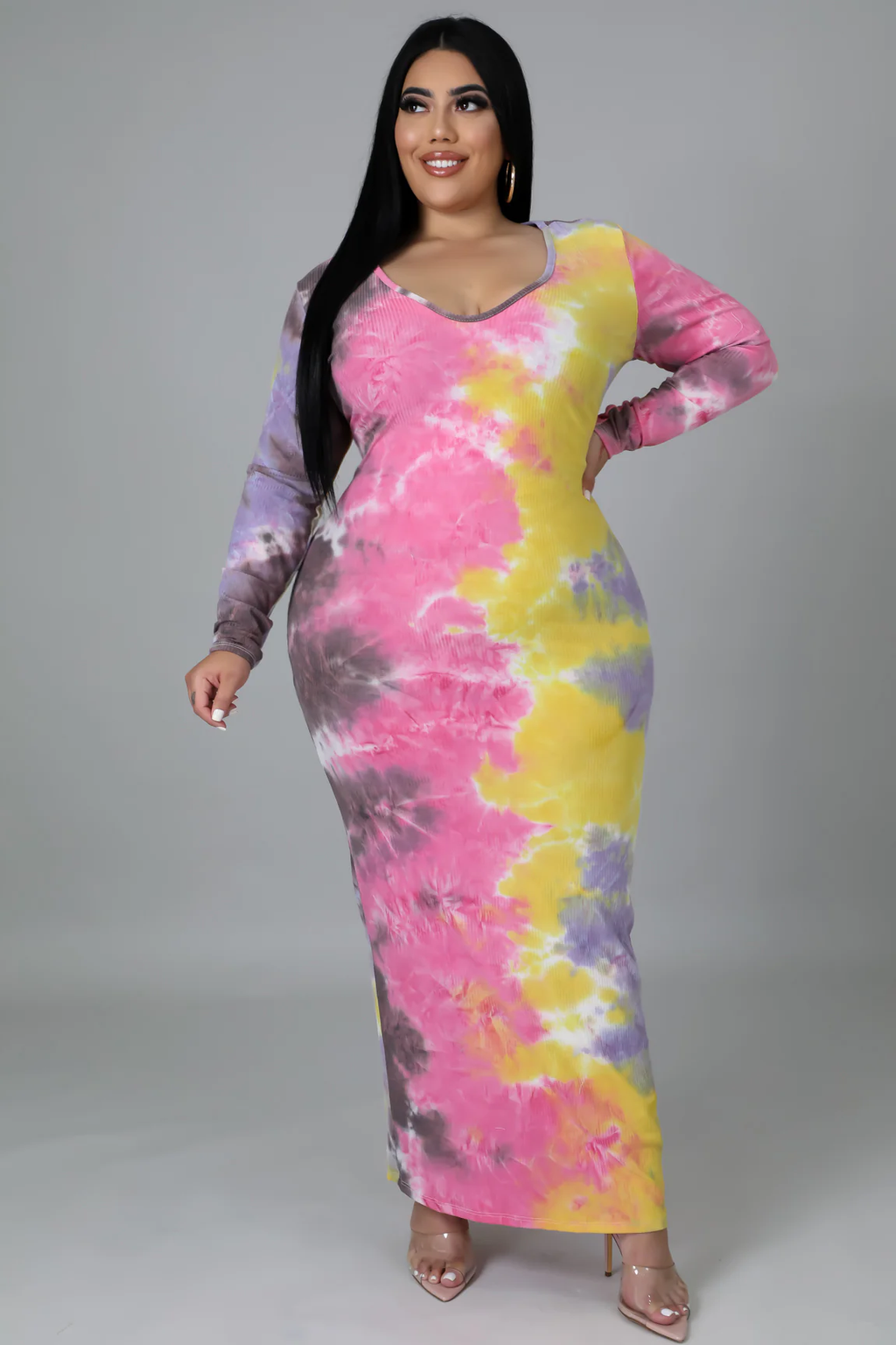 KT The Way+ - Tie Die Cutout Maxi Dress