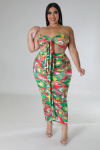 Tropical Life+ - Fringe Sleeveless Maxi Dress