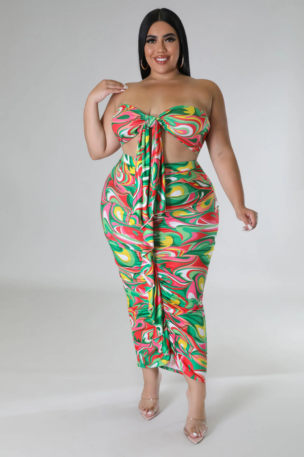 Tropical Life+ - Fringe Sleeveless Maxi Dress