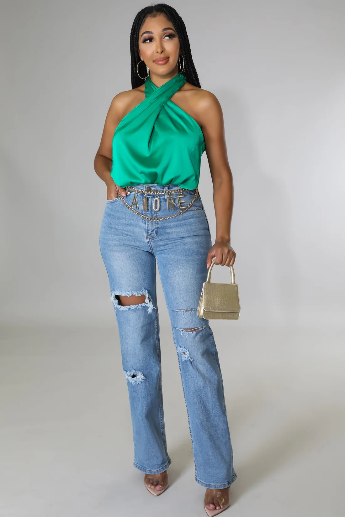 Love Satin - 2 Piece Midi Skirt Set