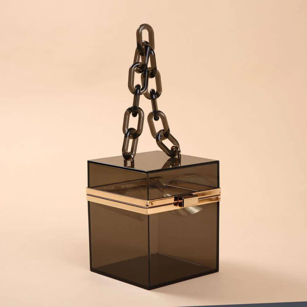 Neva Boxed In Clutch Handbag - Black