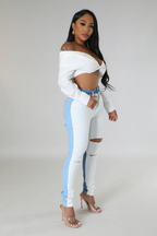 Moody Vibe Denim Jeans - Light Blue