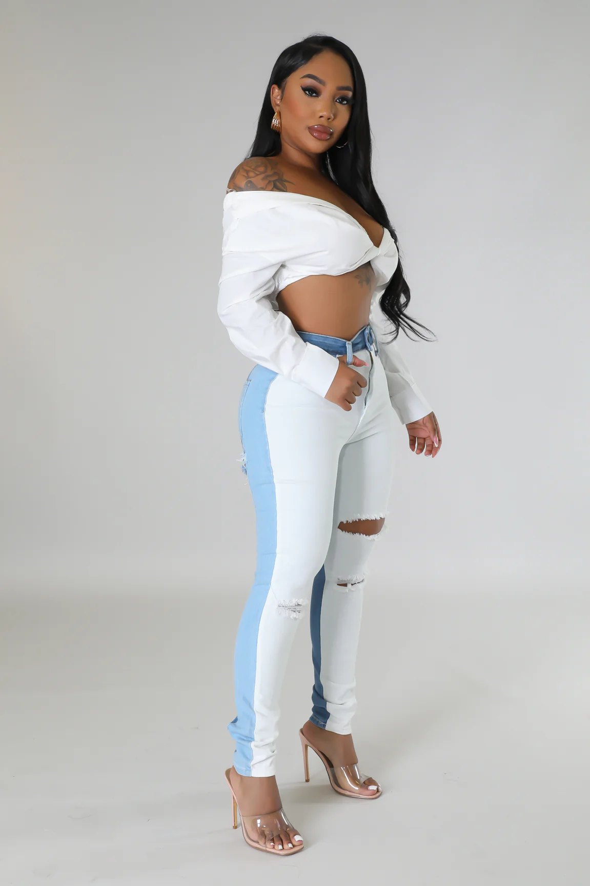 Moody Vibe Denim Jeans - Light Blue