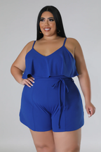 Ruffle Me+ - Shorts Romper