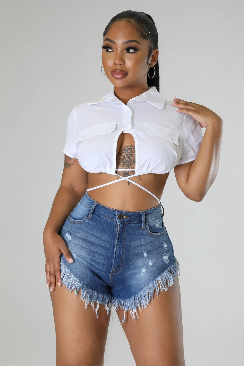 They Aint Ready - Denim Cowgirl Shorts