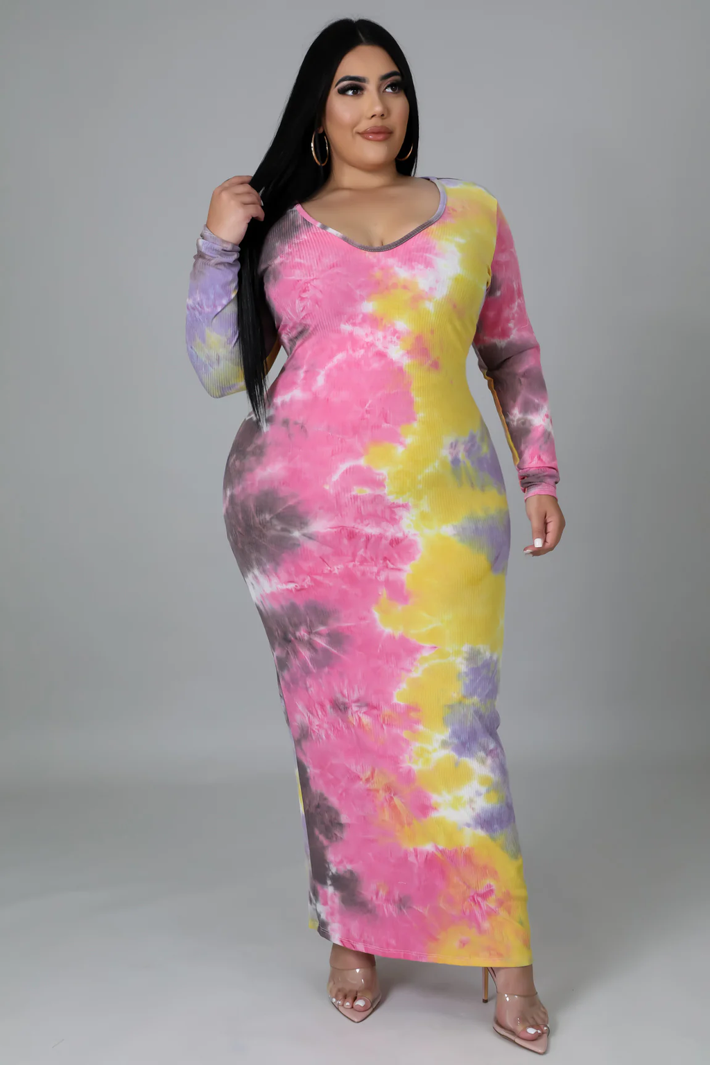KT The Way+ - Tie Die Cutout Maxi Dress