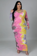 KT The Way+ - Tie Die Cutout Maxi Dress