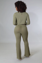 Knot A Fling - 3 Piece Taupe Pants Set