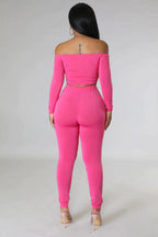 Tied up, I'm Her - 2 Piece Laced Pants Set