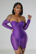 I'm Da Wave - KT Off Shoulders Mini Dress