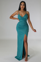Shimmery Vibes - Classy Maxi Dress