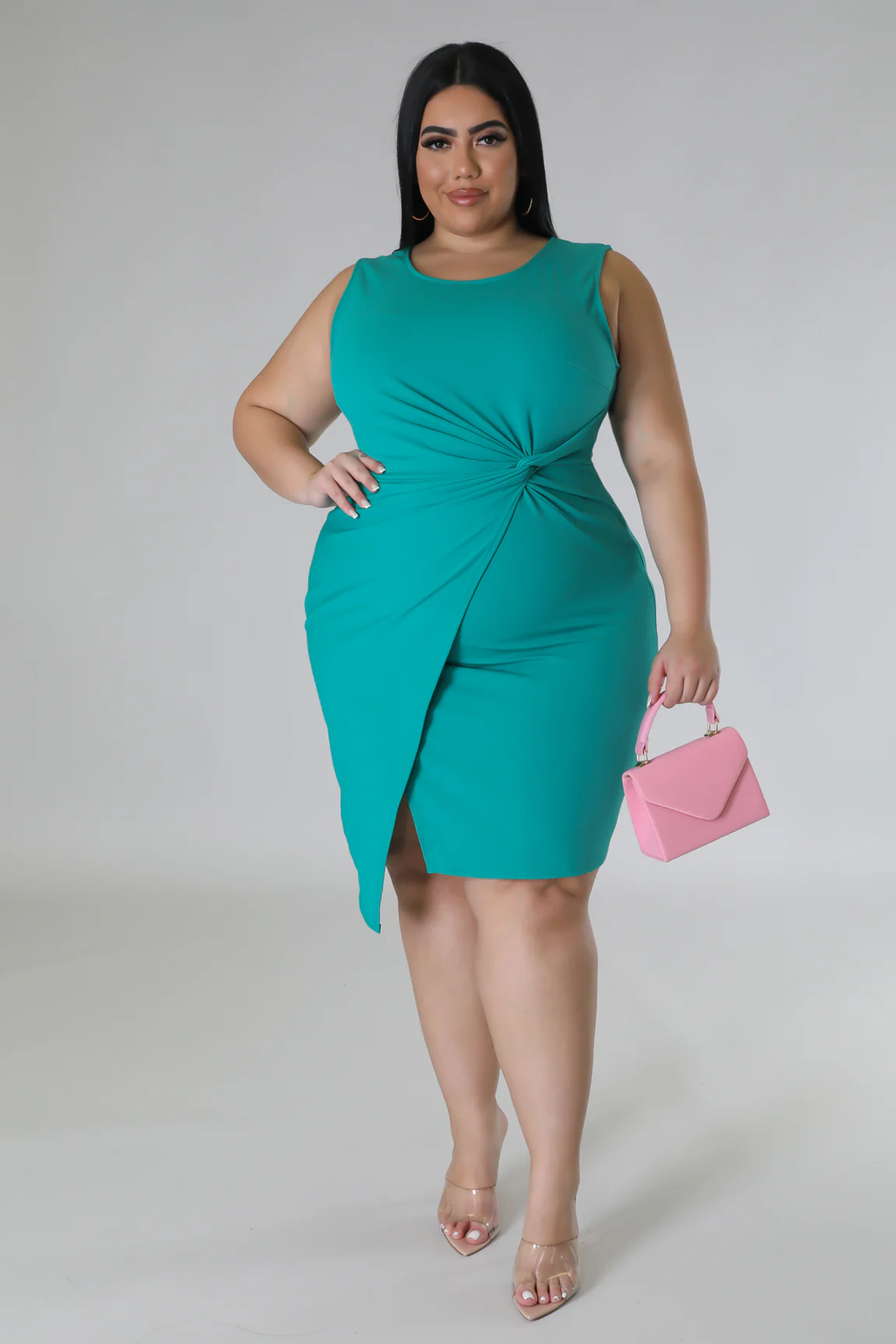 Knot, I Guess+ - Teal Midi Dress