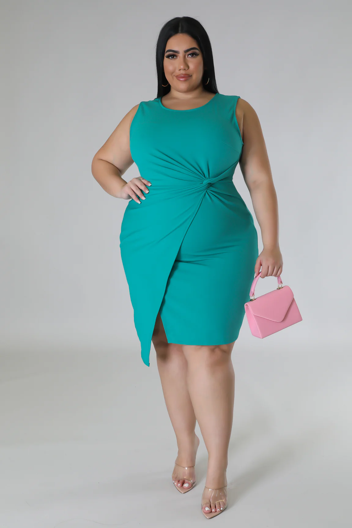 Knot, I Guess+ - Teal Midi Dress