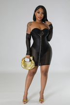 I'm Da Wave - KT Off Shoulders Mini Dress