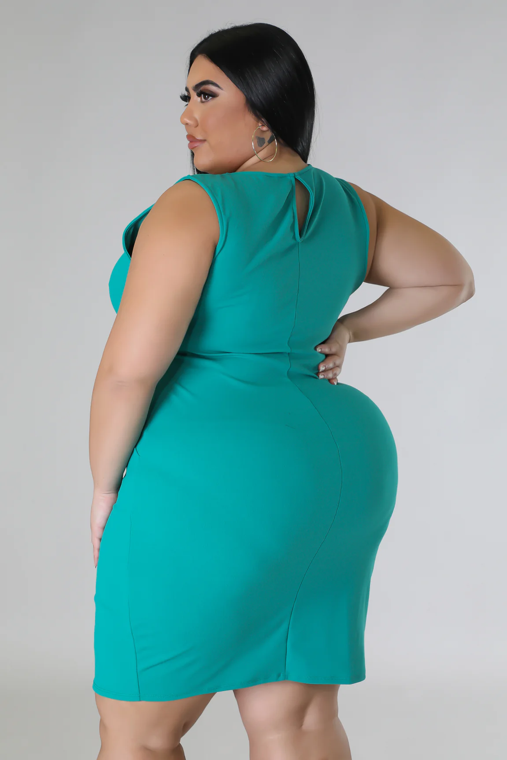 Knot, I Guess+ - Teal Midi Dress