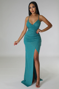 Shimmery Vibes - Classy Maxi Dress