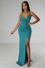 Shimmery Vibes - Classy Maxi Dress