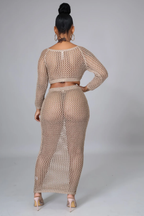 Knot Unpredictability - 2 Piece Crochet Maxi Set